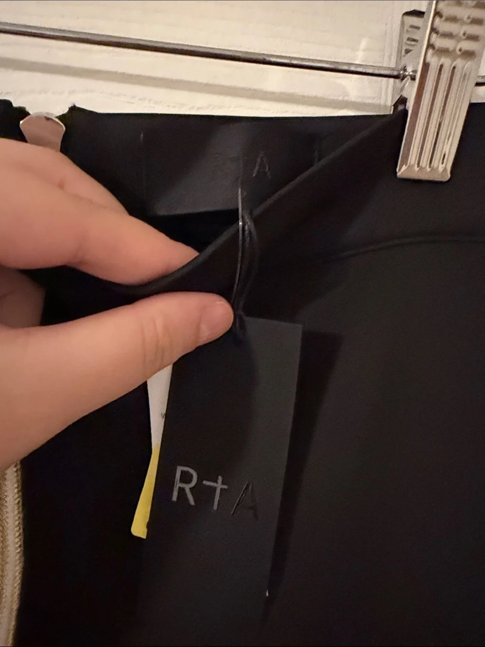RtA Black Maxi Pencil Skirt with Back Zip and Side Slit